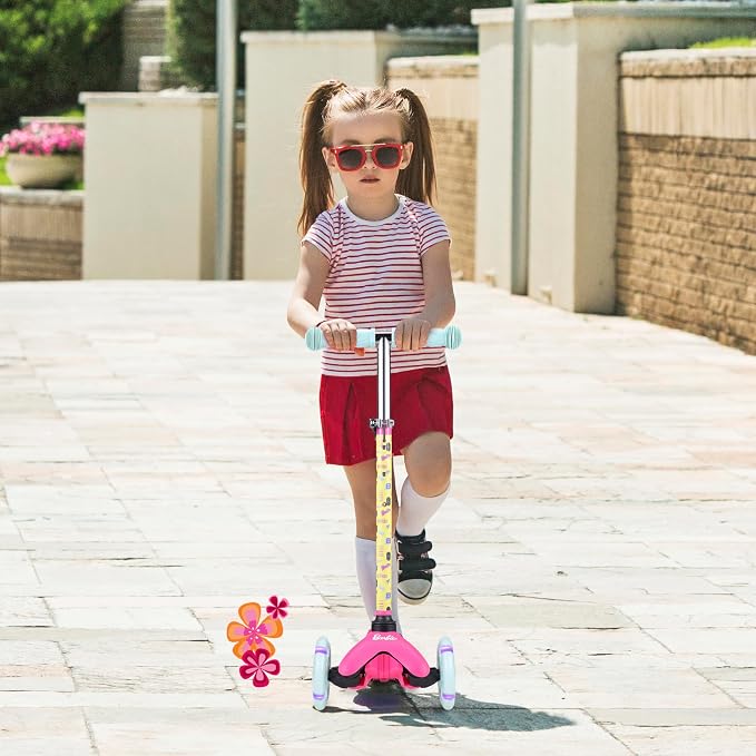 Kick Scooter for Kids, 3 Wheel Self Balancing, Light Up LED Wheels