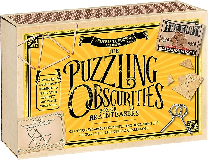 The Obscurities Box of Brain Teasers | 10 Matchbox Puzzles & 50 Challenges
