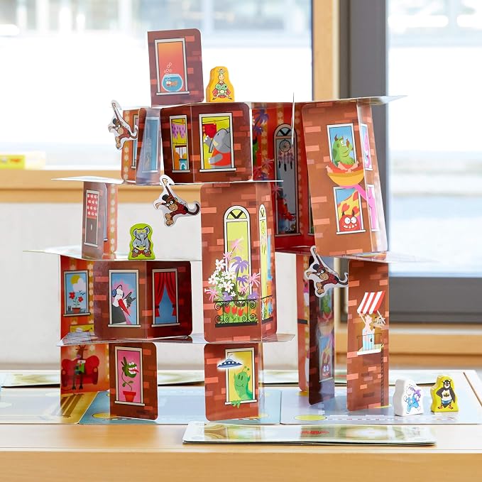 HABA Rhino Hero Super Battle - Exciting 3D Stacking Board Game for Kids & Adults, Fun Family Games, Stacking Card Games for Kids, Made in Germany