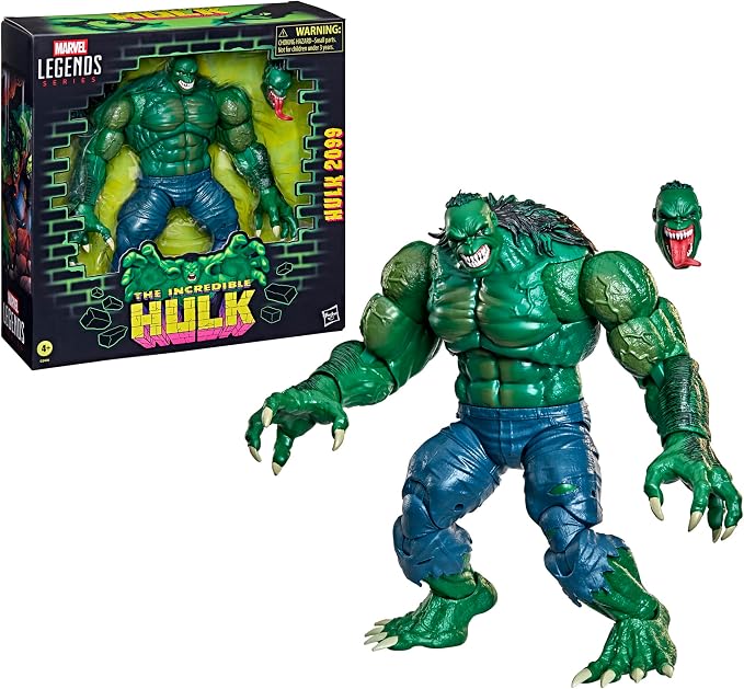 Marvel Legends Series Hulk 2099, Hulk 2099 Comics Collectible 6-Inch Scale Action Figure Set