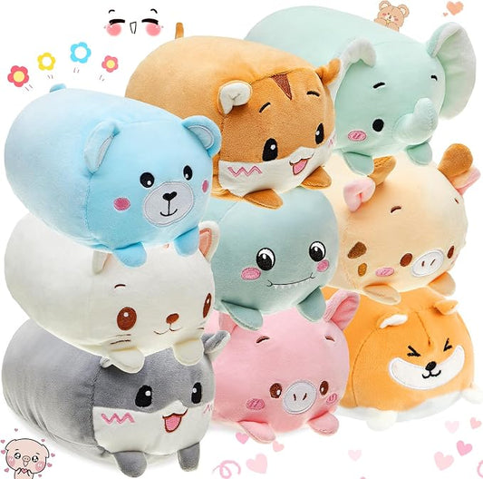 Leitee 36 Pcs Stuffed Animals Plushies Bulk 8 Inch Cute Plush Toys Plush Pillow for Boys Girls Birthday Gift Box Toys for Kids Back to School Classroom Prize Christmas Party Favors Bulk (Cute Animal)