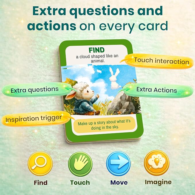 QUOKKA Scavenger Hunt Game for Kids Ages 4–8 – Outdoor Adventure Card Set with 100 Creative Tasks for Camping, Backyard Play & Summer Activities