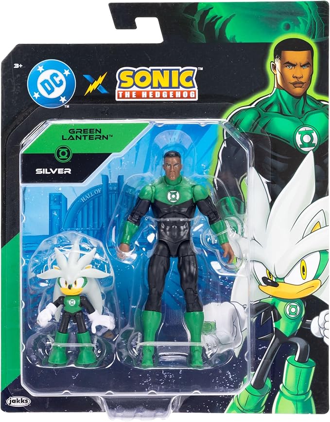 DC X Sonic the Hedgehog Silver as Green Lantern & Green Lantern 2.5/5-inch Figures Multipack