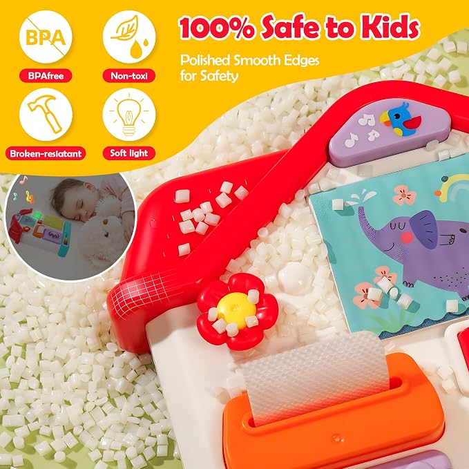 Musical House Busy Board for Toddlers 1-3, 9-in-1 Activity Toy | Light-Up House with Music, Fine Motor & Screen-Free Toddler Play, Activity learning Toys for 1 + Year Old