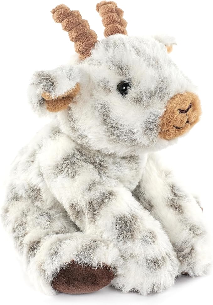 The Petting Zoo Goat Stuffed Animal Plushie, Gifts for Kids, Wild Onez Wildlife Barn Animals, Goat Plush Toy 9 inches