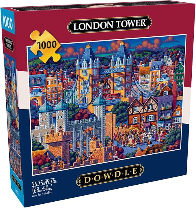 Buffalo Games – London Tower - Eric Dowdle - 1000 Piece Jigsaw Puzzle Colorful Puzzle for Adults – Precision-Cut Pieces, Beautiful Artwork, and Hours of Relaxing Fun