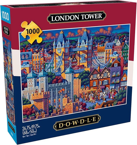 Buffalo Games – London Tower - Eric Dowdle - 1000 Piece Jigsaw Puzzle Colorful Puzzle for Adults – Precision-Cut Pieces, Beautiful Artwork, and Hours of Relaxing Fun