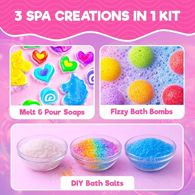 Doctor Jupiter Soap & Bath Bomb Making Kit for Kids, Make Your Own Bath Bombs for Kids Ages 8-12 | DIY Crafts for Girls, Birthday Gift Ideas for 8+ Year Olds