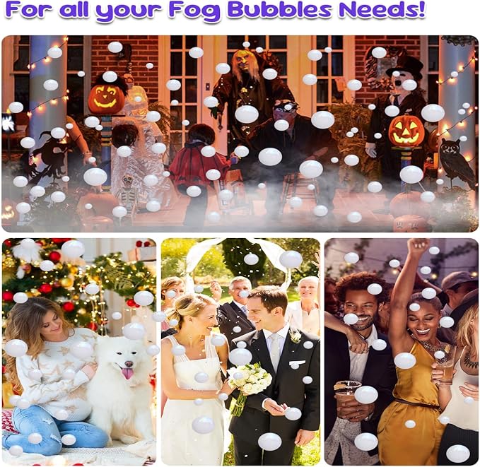 450W Fog Bubble Machine, WOOYE 3-in-1 Smoke Bubble Machine with Remote Controller, Produce Colorful Bubbles Foggy Bubbles Abundant Fog for Halloween Christmas Holiday Stages Wedding Clubs