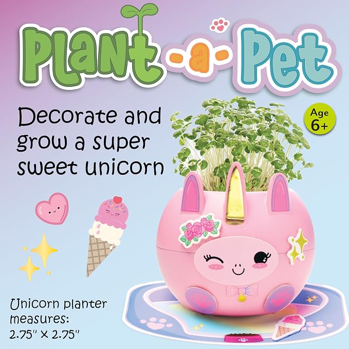 Creativity for Kids Plant-A-Pet: Unicorn | Summer Fun & Back to School Crafts | Mini Unicorn Gifts for Girls | Kids Activities (Ages 6+)