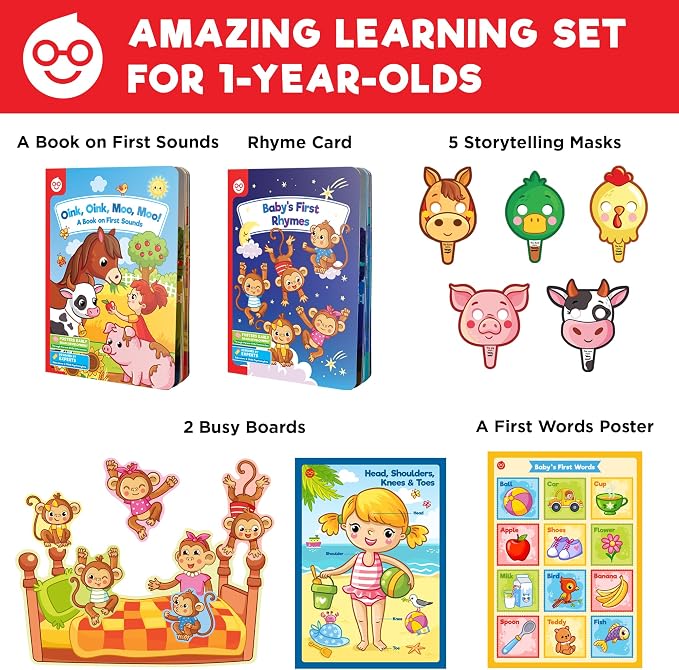 Doctor Jupiter Now, I AM 1 | Montessori Learning, Educational Toys for 1 Year Old | Birthday Gift Ideas for 1 Year Old Boy & Girl | Preschool Learning Activities | Toddler Words Book