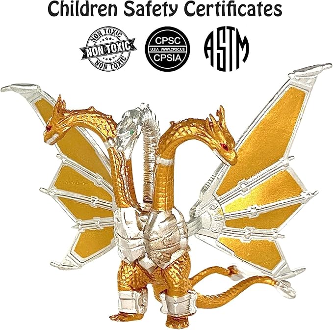 TwCare Set of 10 Dinosaur vs Kong Dinosaur Dragon Toys Movable Joint Action Figures, King of The Monsters Shin Ultima Gamera Mecha MechaGodzilla Ghidorah Skull Crawler Destoroyah Cake Toppers Pack
