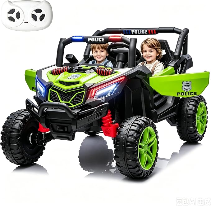 4WD UTV 24V Ride On Toys for Big Kids Ride On 2 Seater Ride On Toys Kids | 2 Seater Ride On Car for Kids Side-by-Side UTV Electric Cars for Kids Electric Ride Car Ride On Toys for Kids 4-8