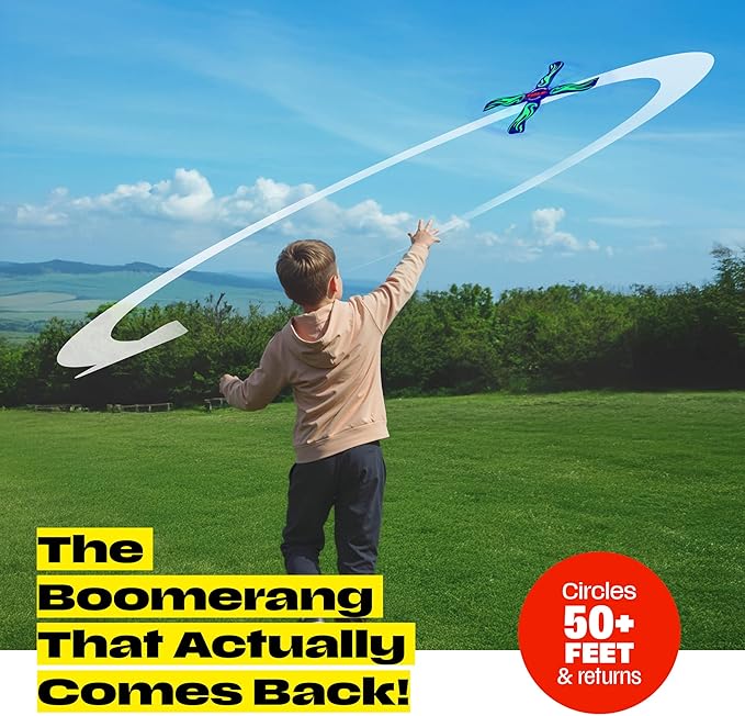 Halo Sport Boomerang for Kids & Adults - 8 9 10 11 12 Year Old Boy Gifts - Sports and Outdoor Toys for Kids 8-12 - Boys Birthday Gifts Ages 8-10 - Outside Fun Toy - Glow-in-the-Dark