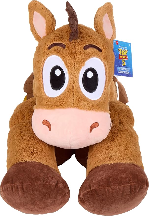 Mattel Disney and Pixar Toy Story 5 Ginormous Plush, 24-Inch Soft Toys, Extra-Large, Oversized Stylized Stuffed Animal Dolls
