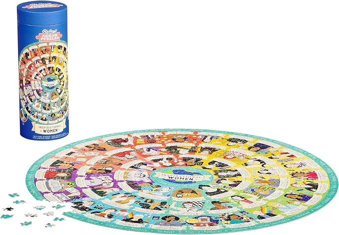 Ridley’s Inspirational Women Feminist Circular Jigsaw Puzzle, 1000-Piece Puzzle – Features 54 Inspirational Feminist Icons, Educational Jigsaw Puzzle for Women, Men and Kids – Makes a Great Gift Idea