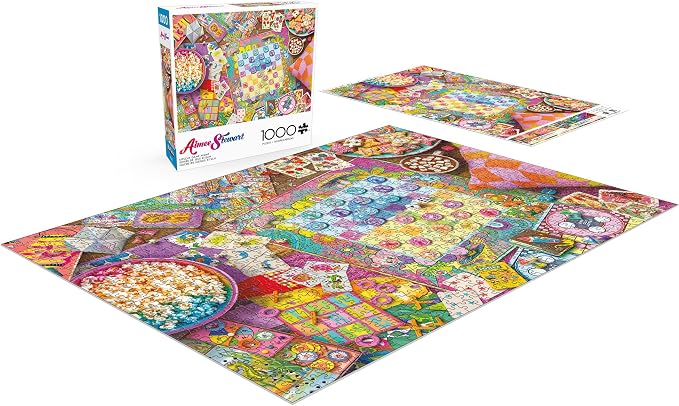 Buffalo Games Aimee Stewart - Kitschy Game Night - 1000 Piece Jigsaw Puzzle for Adults - 26.75 x 19.75 in, Multicolor, Age 14+ - Jigsaw Puzzles 1000 Pieces - Full Color Poster - Relaxing Activity