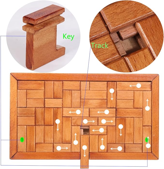 Onietoiy Big 32 Steps Wooden Secret Puzzle Box Toys Beech Wood Money Holder Handmade Storage Brain Teaser Unlocking Games Retro Compartment Thinking Toy Mysterious Birthday Gift for Kids and Adults
