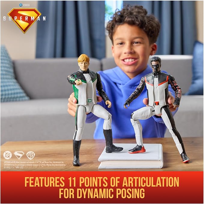 DC Comics, Superman, Green Lantern, Hawkgirl, and Mr. Terrific 4-Pack, 12-Inch Action Figure Set, Superhero Toys for Kids Ages 4 and Up