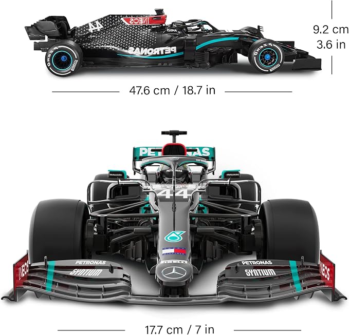Voltz Toys Authentic Licensed 1:12 Mercedes-Benz F1 W11 Remote Control Vehicle - RC for Kids and Adults - 2.4GHz RC for Gift (1:12 Mercedes-Benz F1 W11)