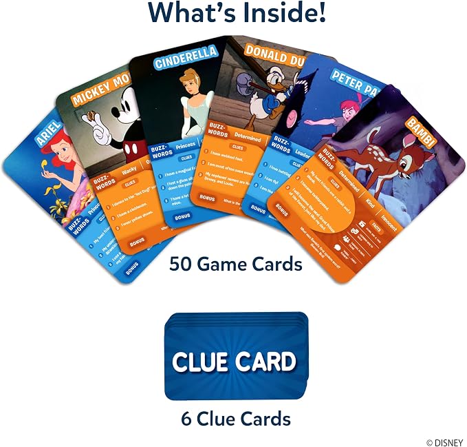 Skillmatics Guess in 10 Disney, Card Game for Girls, Boys, Kids, Teens, Adults Who Love Cinderella, Mickey Mouse, Moana, Travel Toy, Screen-Free Fun, Gifts for Ages 6, 7, 8, 9 and Up