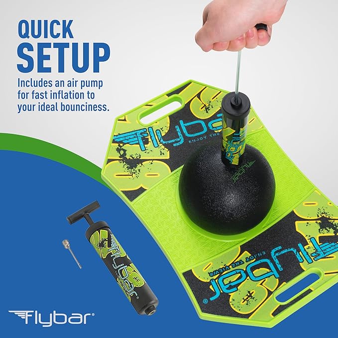 Flybar LED Pogo Trick Ball for Kids Balance Bounce Board w/Anti-Slip Deck