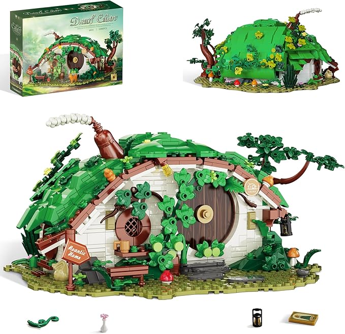 Movie-Inspired Building Set for Adults, 1088 Pieces Collectible Cottage Model Kit with Openable Doors & Panels, Architecture DIY Creative Toys Idea