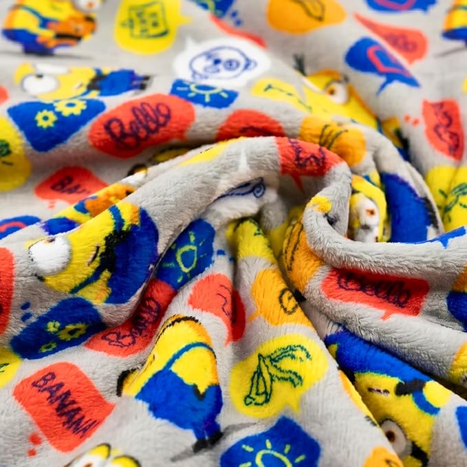 Franco Kids Bedding Super Soft Plush Throw Blanket, 46 in x 60 in, Minions The Rise Of Gru