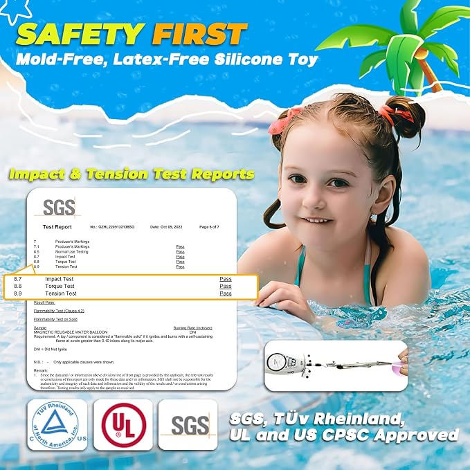16PCS Reusable Water Balloons, Refillable Silicone Bath Pool Beach Toys for Kids, Quick Fill Self-Sealing Splash Balls for Outdoor Water Fun Summer Family Games