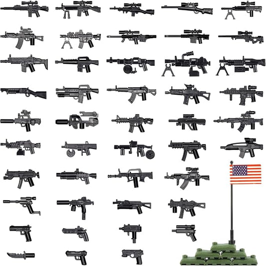 Weapons Pack Military U.S Weapons in The Game Toy Set - Weapons Accessories Weapon Battle Building Blocks Compatible with Major Brand, 3 Years Old and up