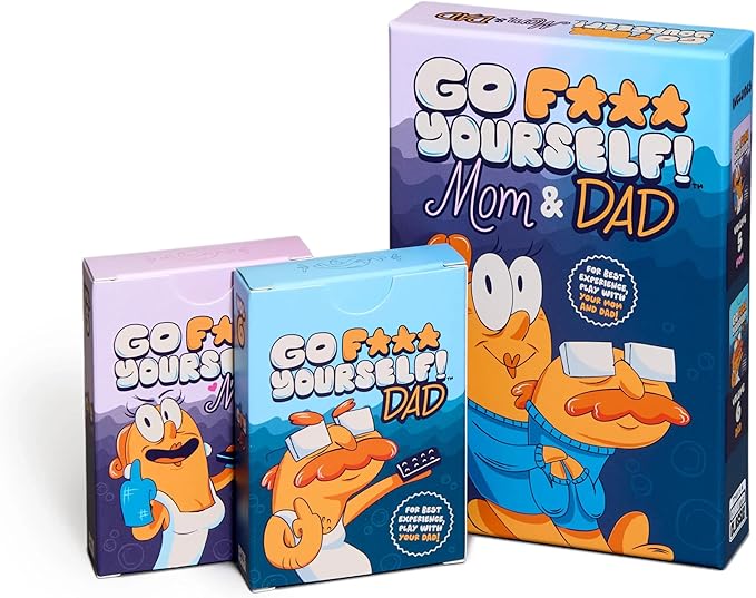 Go F Yourself Mom & Dad! – The Grown Up Go Fish Card Game You've Always Wanted | Hilarious Party Game for Grown Ups, 2+ Players | 104 Cards, 26 Unique Pairs