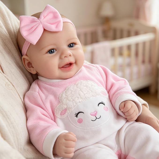 Milidool Baby Doll Girl - 17-Inch Soft Body Realistic Baby Doll Real Life Baby Dolls for 3+ Years Girl Birthday Gifts, Pretend Play, Christmas & Collection