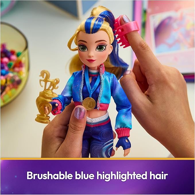 Unicorn Academy, Power of Friendship Isabel Doll with Trophy, Medal & 5 Fashion Accessories, 9.5”, Dolls & Unicorn Toys for Girls Ages 4 and up
