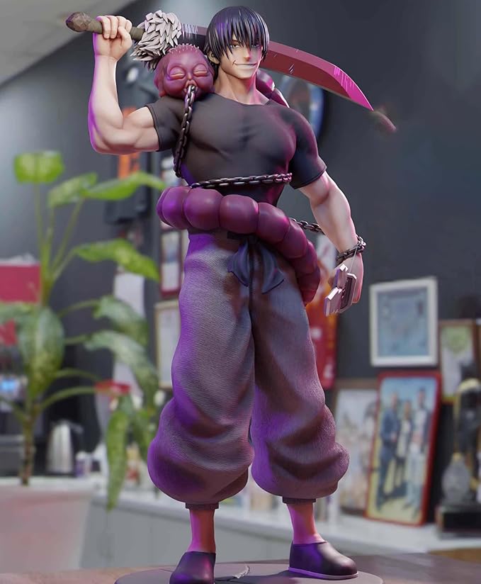 Fushiguro Toji Figure Statue JJK Figure Model, 22cm Standing Pose Anime Action Figures JJK Fushiguro Toji Statue Handmade Collectible Desktop Decoration Gifts for Fans