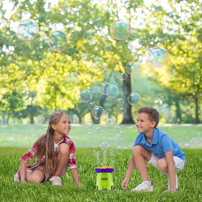 Gazillion Bubbles Tiny Typhoon, Compact Bubble Machine, Powerful Bubble Blower for Maximum Fun, Easy to Clean & Portable, Includes 4 oz Gazillion Bubble Non-Toxic Solution