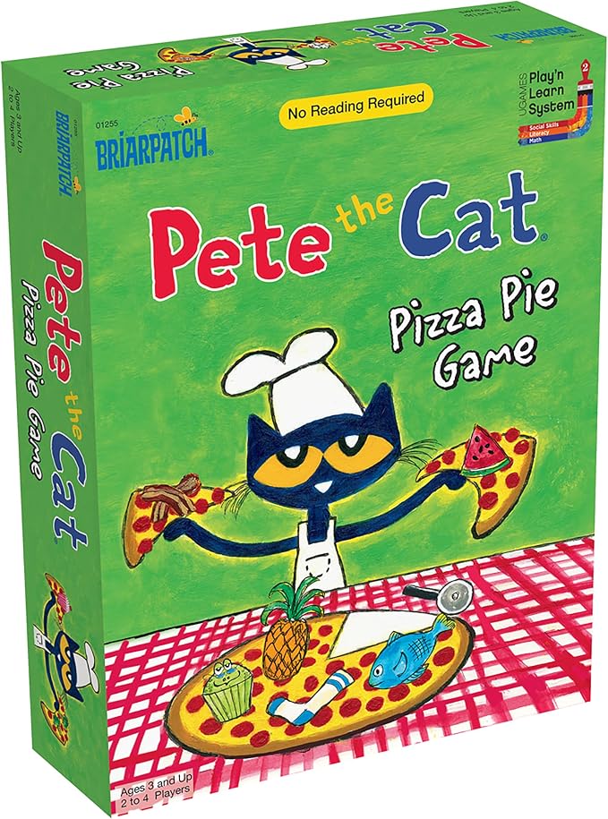 University Games Pete the Cat Pizza Pie Game Green, Ages 3 years and Up