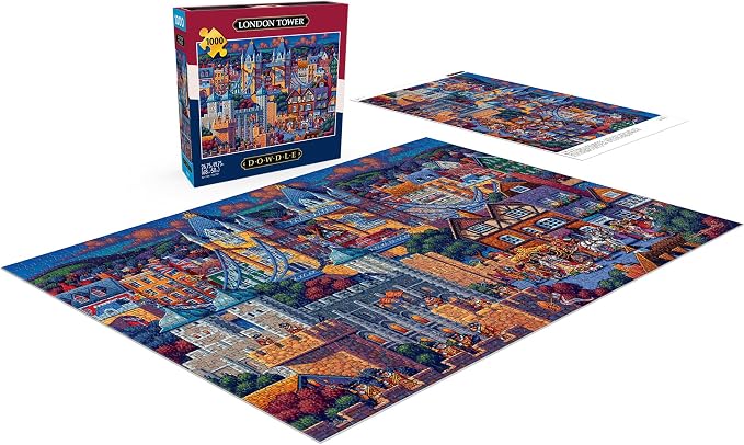 Buffalo Games – London Tower - Eric Dowdle - 1000 Piece Jigsaw Puzzle Colorful Puzzle for Adults – Precision-Cut Pieces, Beautiful Artwork, and Hours of Relaxing Fun
