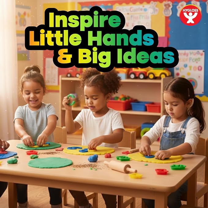 Hygloss 49 Pcs Dough Tools Set – Dough Cutters + Numbers & Alphabet Cutters Set – Educational Modeling Clay Tools – Preschool Toys & Toddler Activities – Arts & Crafts for Kids Ages 3-5