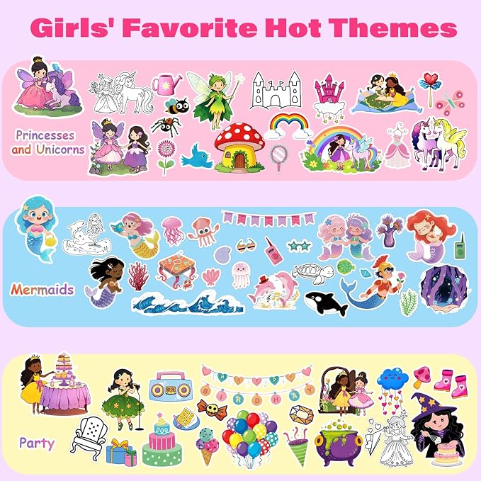 Storybook Art Kit, Make Your Own Story Book, DIY Writing Journal with 400+ Stickers, 24 Pens, 2 Scrapbooking & Journal Supplies, Hardcover Book Making Kit for Kids Easter Gifts for Girls Ages 5-10