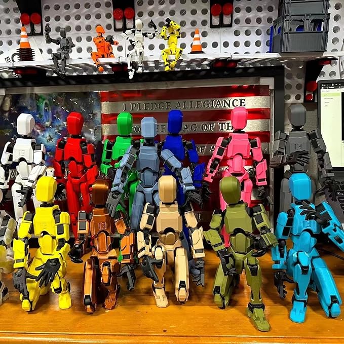 FoxVilla Assembly Completed T13 Action Figure, Titan 13 3D Printed Action Figure, 3D Printed Titan13, Assembled Dummy 13 Lucky 13 Toy Figure