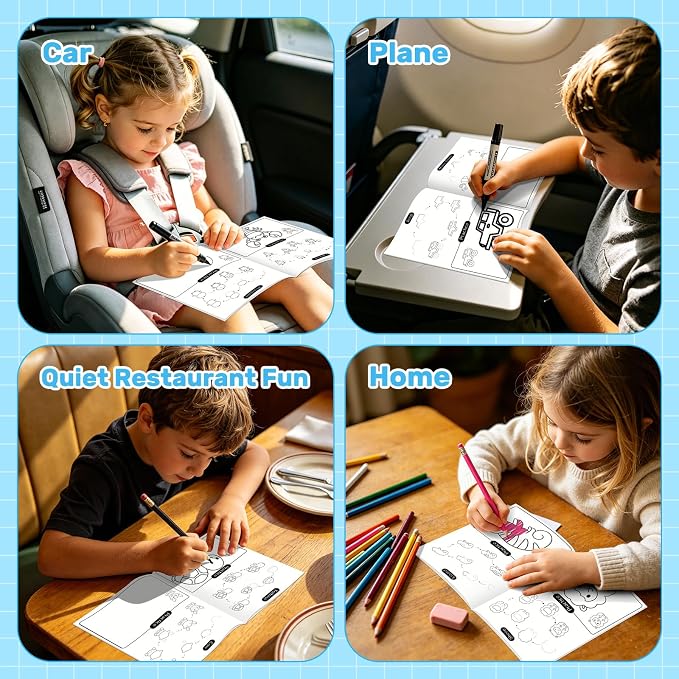 Elfew 6 Pack How to Draw Books for Kids, Small Coloring Books for Kids Ages 4-8, Activity Books for Kid,192 Cute Step-by-Step Drawing Stuff, Birthday Gift for Boys and Girls