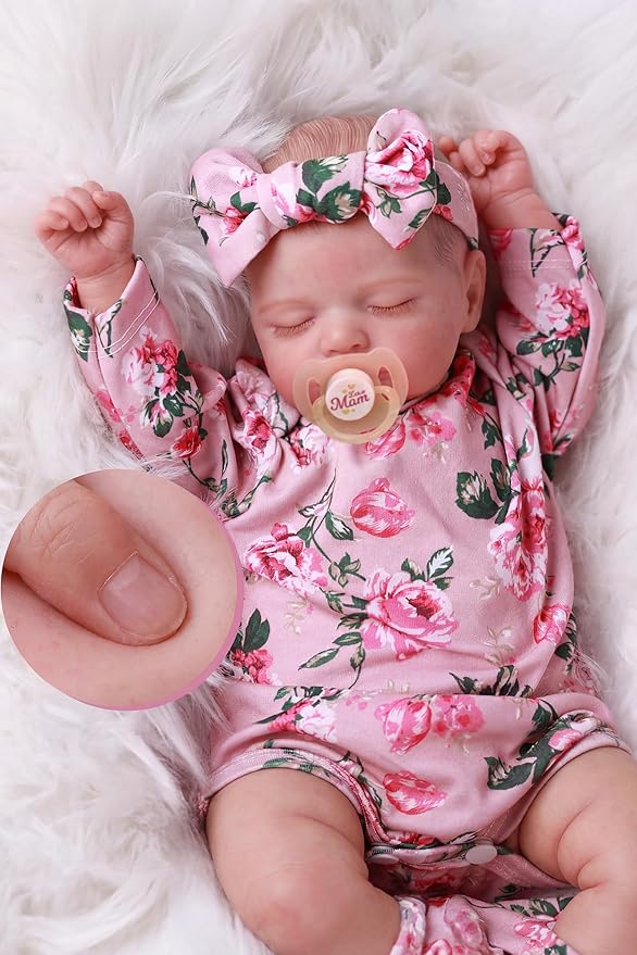 BABESIDE Lifelike Reborn Baby Dolls - 20 inch Cuddly Realistic Baby Doll Soft Body Sleeping Real Life Baby Dolls Girl with Accessories Gifts for Granddaughters Daughter Kids Age 3 + & Collection