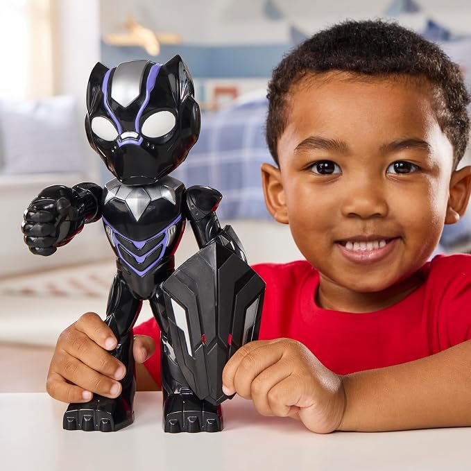 Marvel Iron Man and His Awesome Friends Supersized Black Panther Action Figure, 9-Inch (22.8 CM) Super Hero Toys for Kids, Ages 3+