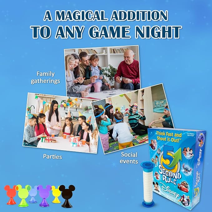 5 Second Rule Disney Edition — Fun Family Game About Your Favorite Disney Characters — Ages 6+