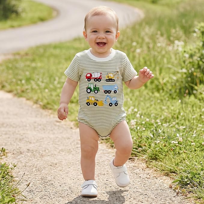 Kavousa Baby Boy Clothes Summer Baby Boy Bubble Romper Short Sleeve Jumpsuit One Piece Outfit Newborn Infant Clothing