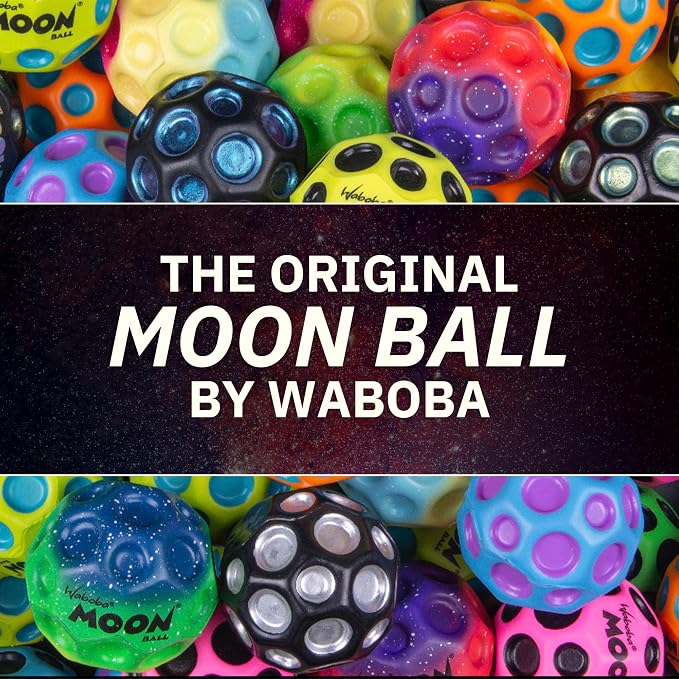 Waboba The Original Moon Ball - Hyper Bouncy Ball – Makes Pop Sound When Bounced - All Ages Extreme Bounce & Fun - Perfect for Active Play & Indoor or Outdoor Games