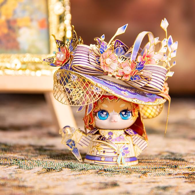 MU 3D Metal Puzzle for Adult Titanic Rose and Jack Cat Figure Kitty Model Assembling, Titanic Movie Collectibles Metal Model Kits Miniature Building, Brain Teaser Love Gift Home Decor Birthday Gift