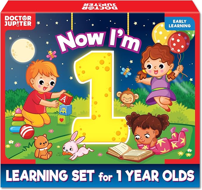 Doctor Jupiter Now, I AM 1 | Montessori Learning, Educational Toys for 1 Year Old | Birthday Gift Ideas for 1 Year Old Boy & Girl | Preschool Learning Activities | Toddler Words Book