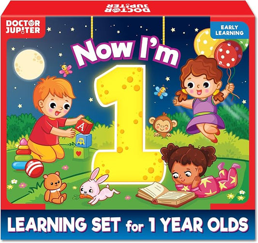 Doctor Jupiter Now, I AM 1 | Montessori Learning, Educational Toys for 1 Year Old | Birthday Gift Ideas for 1 Year Old Boy & Girl | Preschool Learning Activities | Toddler Words Book