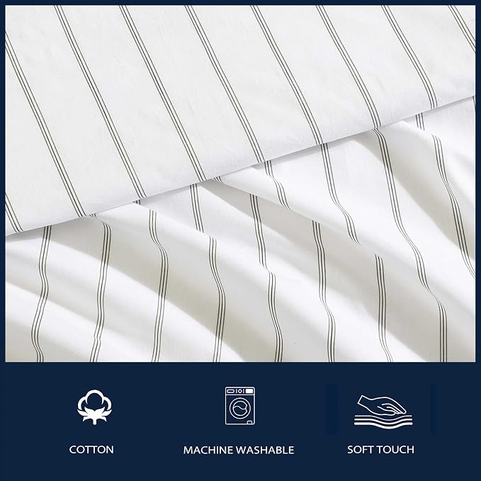 Nautica - Full Bed Sheets, Lightweight Cotton Percale Bedding Set with Matching Pillowcases, Crisp & Cool, Oeko-Tex Certified (Skippers Island Green)